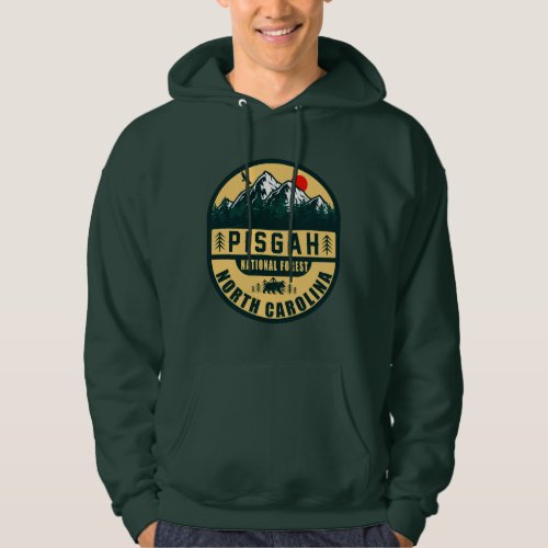 Pisgah National Forest NC Retro Sunset Souvenirs Hoodie