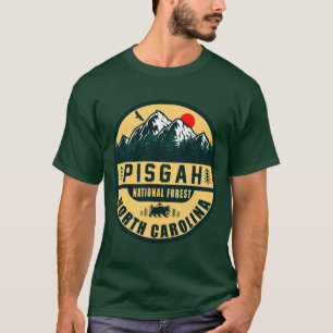 Pisgah National Forest NC Retro Sunset Souvenirs T-Shirt
