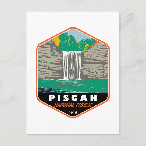 Pisgah National Forest North Carolina Emblem Postcard