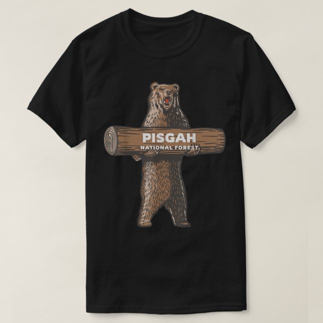 Pisgah National Forest North Carolina NC Growling  T-Shirt (Design Front)