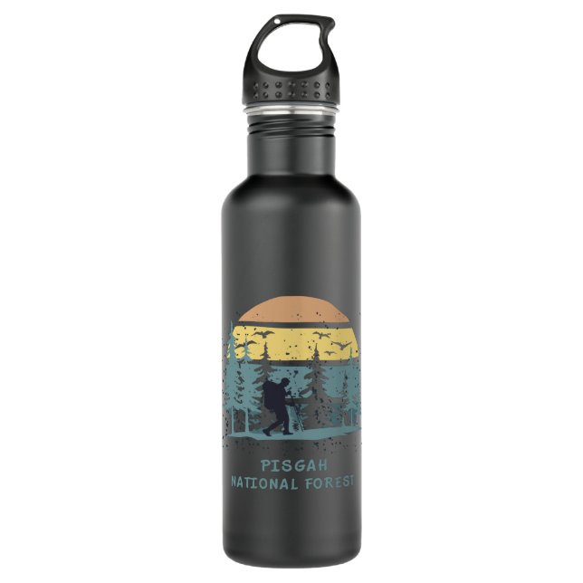 Pisgah National Forest Stainless Steel Water Bottle (Front)