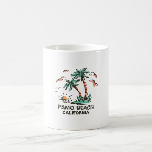 Pismo Beach - California-Colorful Sunset Coffee Mug (Center)