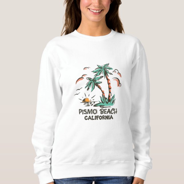 Pismo Beach - California-Colorful Sunset Sweatshirt (Front)