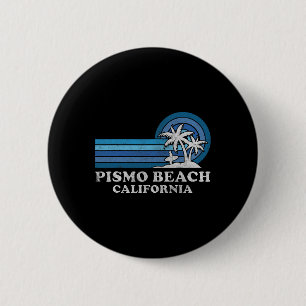Pismo Beach California Family Summer Vacation Vint Button