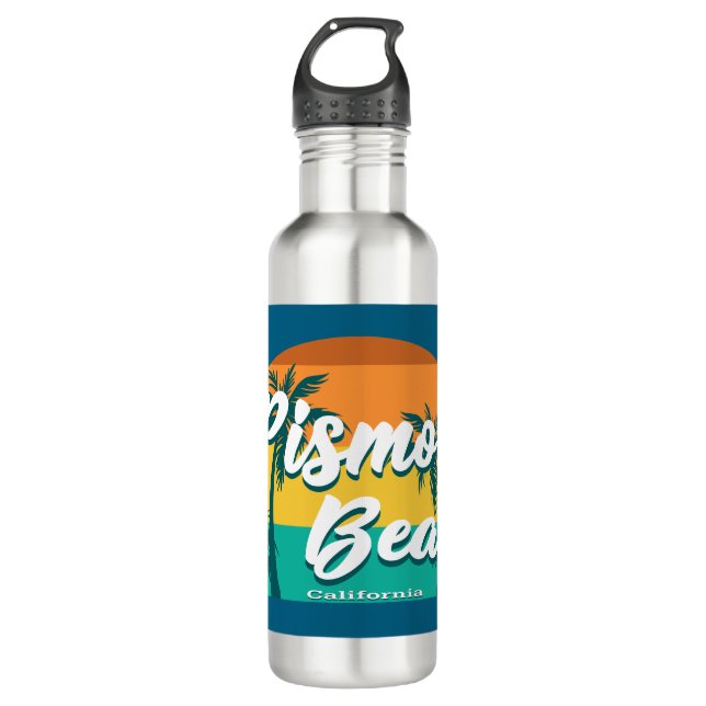 Pismo Beach California Stainless Steel Water Bottle (Front)