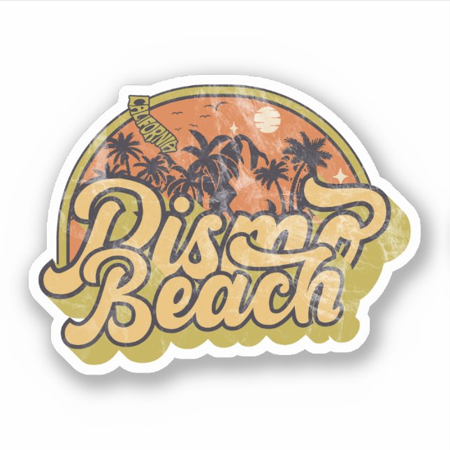 Pismo Beach, California Sticker (Front)