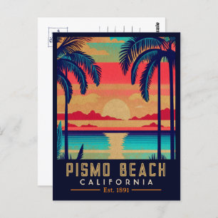 Pismo Beach California Sunset Souvenirs 1960s Postcard