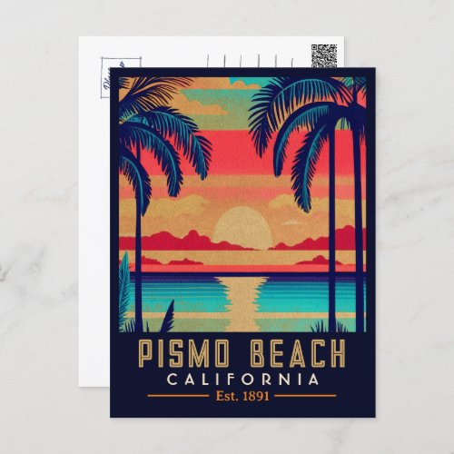 Pismo Beach California Sunset Souvenirs 1960s Postcard