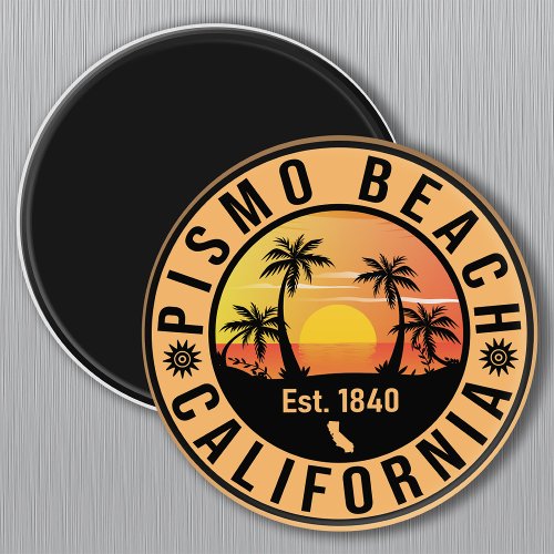 Pismo Beach California Sunset Vacation Souvenir Magnet