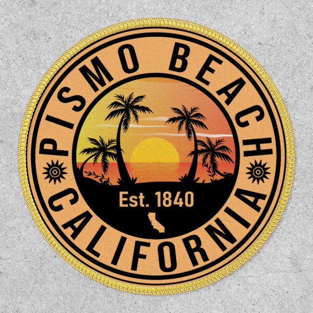 Pismo Beach California Sunset Vacation Souvenir Patch (Front)