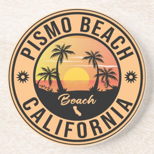 Pismo Beach California Sunset Vacation Souvenirs Coaster