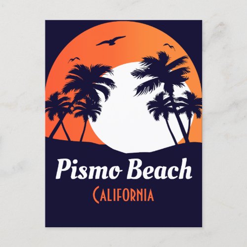 Pismo Beach California Sunset Vacation Souvenirs P Postcard