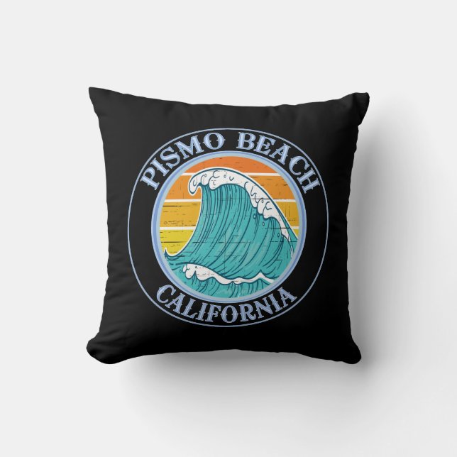 Pismo Beach California Throw Pillow (Front)