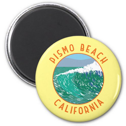 Pismo Beach California Travel Art Vintage Magnet