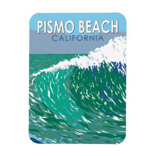 Pismo Beach California Travel Art Vintage Magnet
