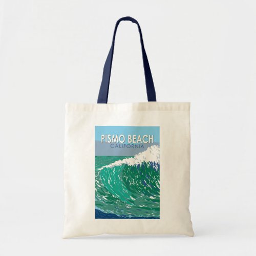 Pismo Beach California Travel Art Vintage Tote Bag