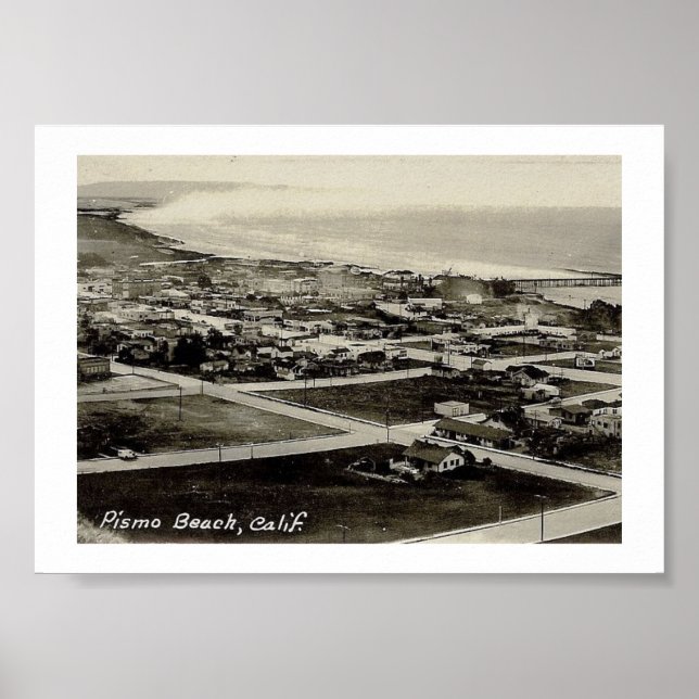Pismo Beach, California Vintage Poster (Front)
