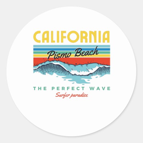 Pismo Beach Classic Round Sticker