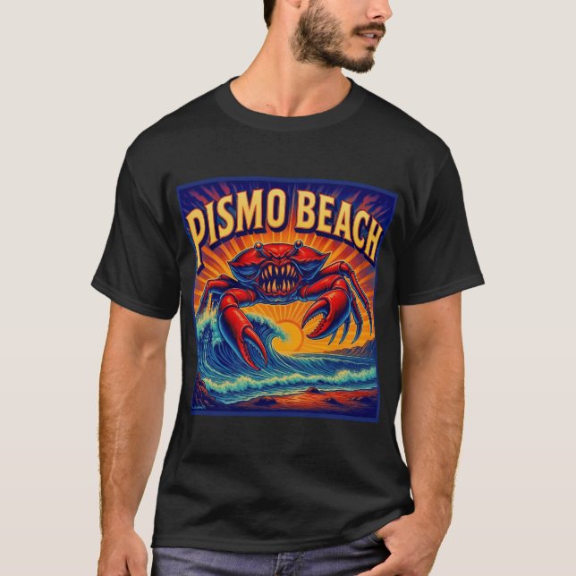 PISMO BEACH CRAB MONSTER TEE.   T-Shirt (Front)
