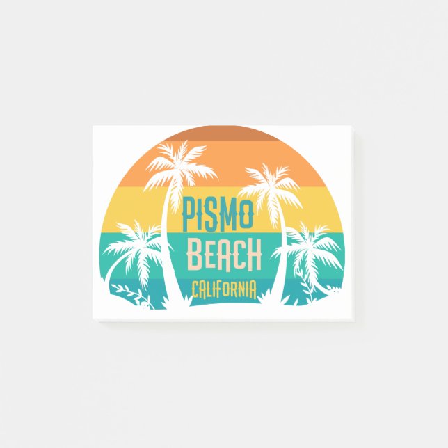 Pismo Beach Retro Post-it Notes (Front)