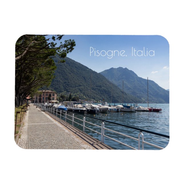 Pisogne and Lake Iseo, Lombardy, Italy Magnet (Horizontal)
