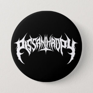 Pissanthropy Death Metal Fake Band Button