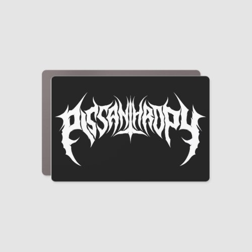 Pissanthropy Death Metal Fake Band Car Magnet