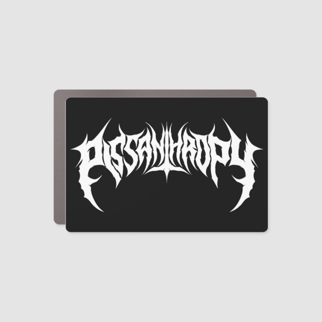 Pissanthropy Death Metal Fake Band Car Magnet (Front)