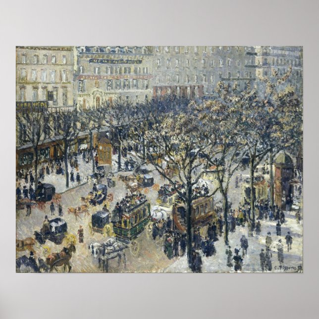 Pissarro - Boulevard Des Italiens Morning Sunlight Poster (Front)