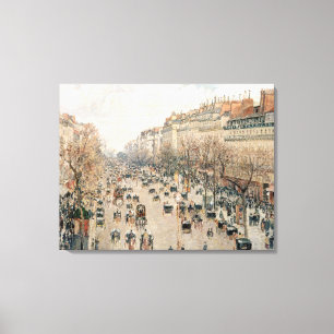 Pissarro - Boulevard Montmartre, Afternoon Sun Canvas Print