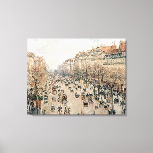 Pissarro _ Boulevard Montmartre Afternoon Sun Canvas Print