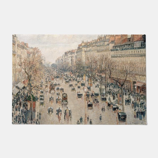 Pissarro - Boulevard Montmartre, Afternoon Sun Doormat (Front)