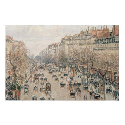 Pissarro _ Boulevard Montmartre Afternoon Sun Faux Canvas Print