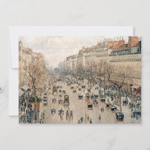 Pissarro _ Boulevard Montmartre Afternoon Sun Invitation