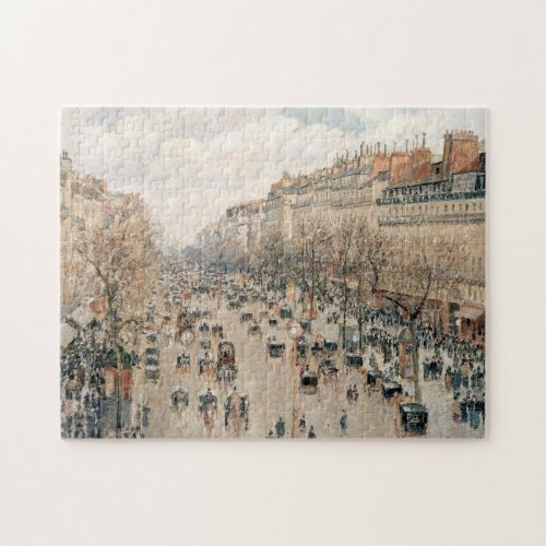 Pissarro _ Boulevard Montmartre Afternoon Sun Jigsaw Puzzle