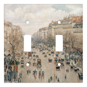 Pissarro - Boulevard Montmartre, Afternoon Sun Light Switch Cover