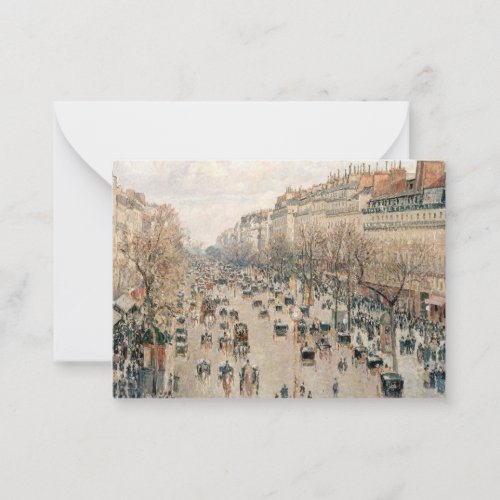 Pissarro _ Boulevard Montmartre Afternoon Sun Note Card