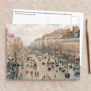 Pissarro - Boulevard Montmartre, Afternoon Sun Postcard