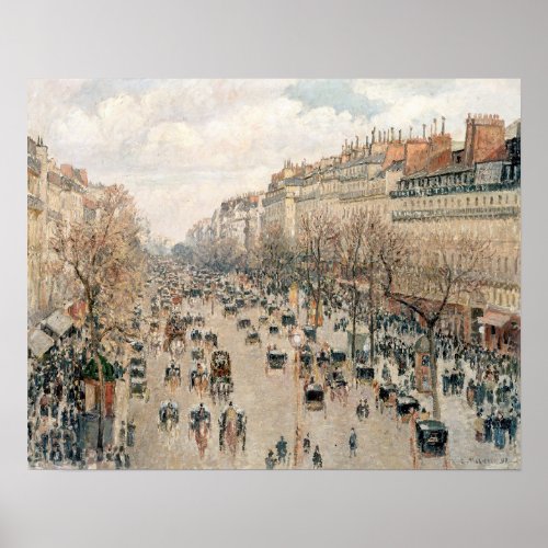 Pissarro _ Boulevard Montmartre Afternoon Sun Poster