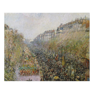 Pissarro - Boulevard Montmartre, Mardi Gras Faux Canvas Print
