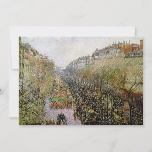 Pissarro _ Boulevard Montmartre Mardi Gras Invitation