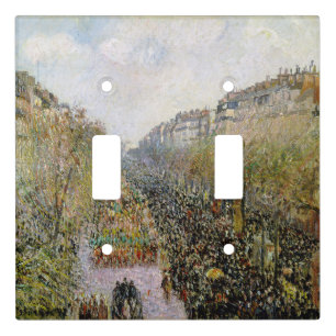 Pissarro - Boulevard Montmartre, Mardi Gras Light Switch Cover