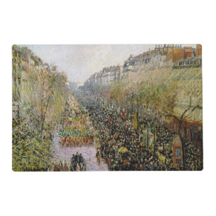 Pissarro - Boulevard Montmartre, Mardi Gras Placemat
