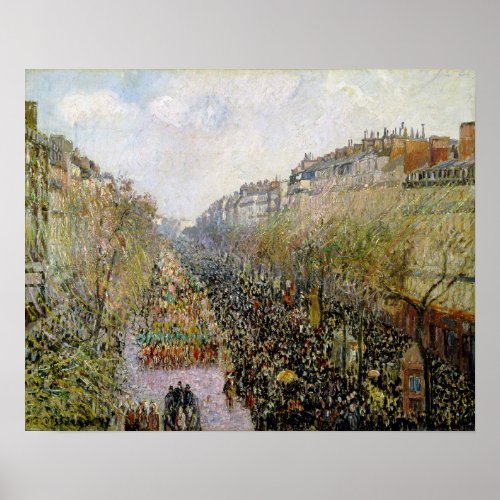 Pissarro _ Boulevard Montmartre Mardi Gras Poster