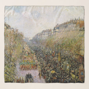 Pissarro - Boulevard Montmartre, Mardi Gras Scarf