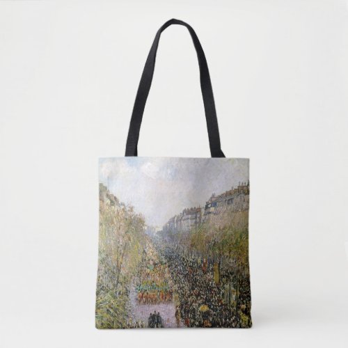 Pissarro _ Boulevard Montmartre Mardi Gras Tote Bag