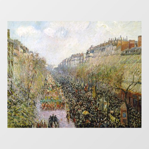 Pissarro _ Boulevard Montmartre Mardi Gras Window Cling