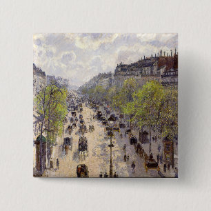 Pissarro - Boulevard Montmartre, Spring Button