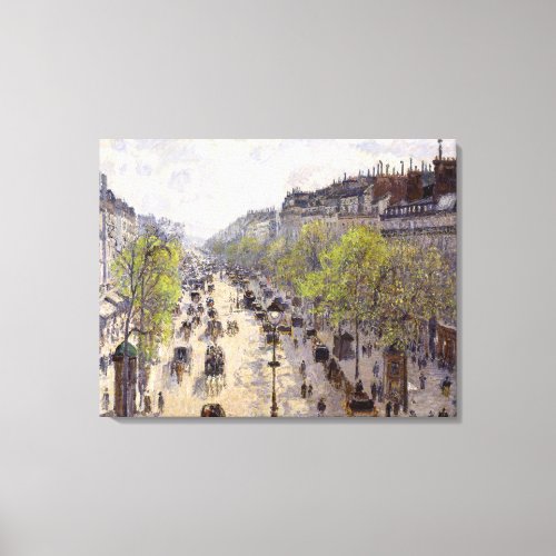 Pissarro _ Boulevard Montmartre Spring Canvas Print