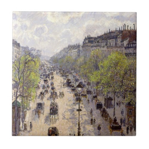 Pissarro _ Boulevard Montmartre Spring Ceramic Tile